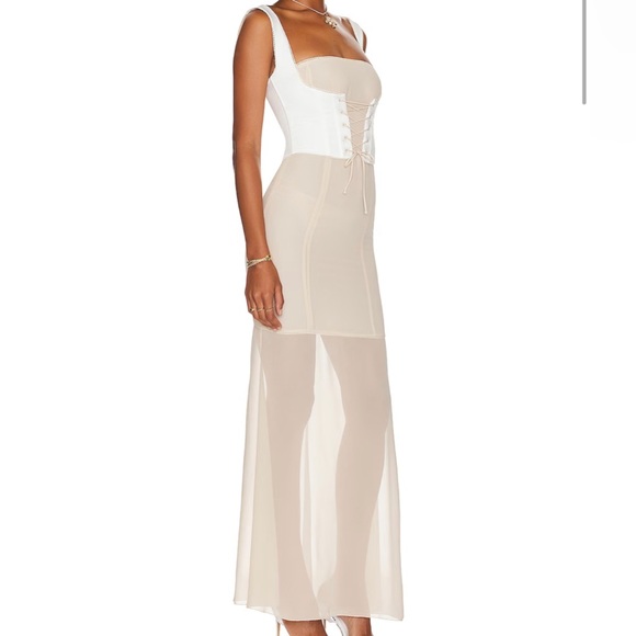 Paulina Corset Dress in Ivory - Picture 2 of 3
